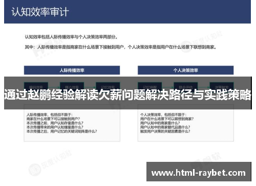 通过赵鹏经验解读欠薪问题解决路径与实践策略